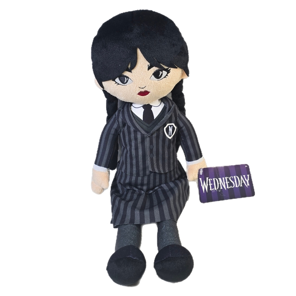 Wednesday Addams Plush Doll 16 Inch Large Soft Toy for Fans & Collectors NWT